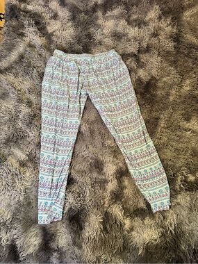 Cuddl Duds Girls Patterned Leggings - Teal, Pink, Purple